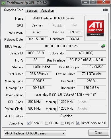   ATI Radeon HD 6950  HD 6970:  