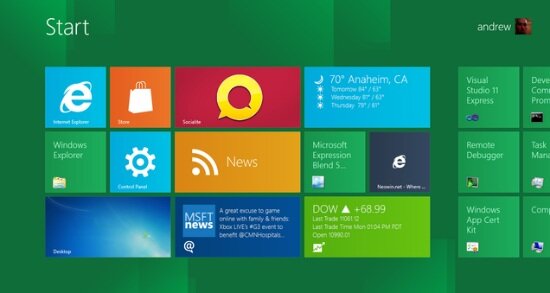  Windows 8 Developer Preview:      Microsoft